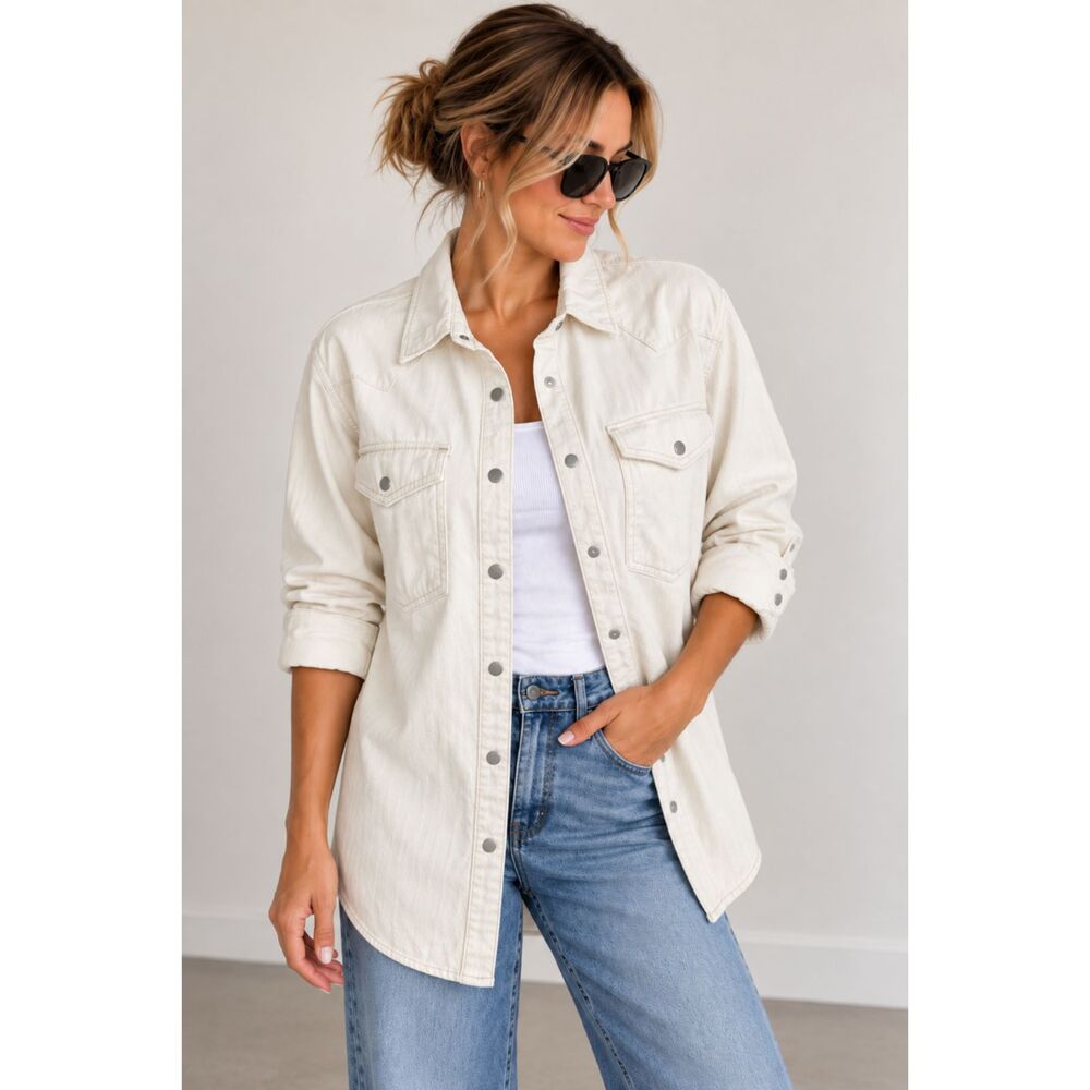 Universal Thread Cream Utility Shirt